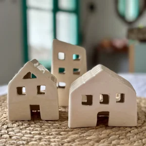 Casitas para velas de cerámica - Ninine Amelia